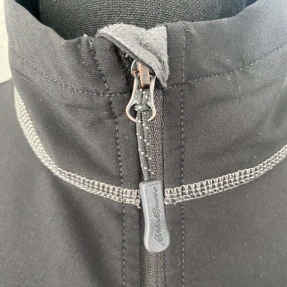 EDDIE BAUER Black Softshell Sandstone Windbreaker Jacket Coat XS - Picture 8 of 11